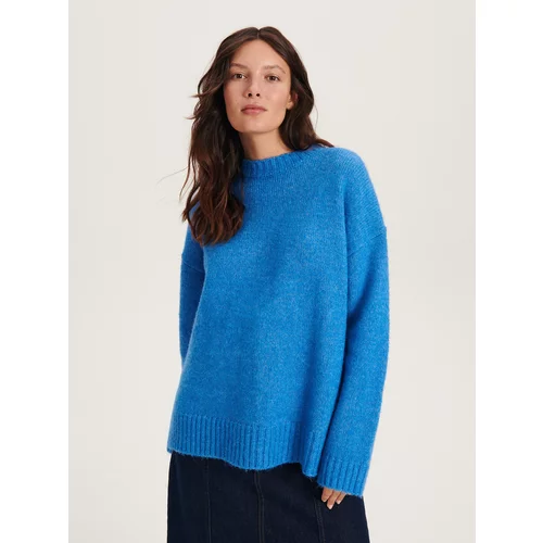 Reserved - Džemper od mješavine vune - plava