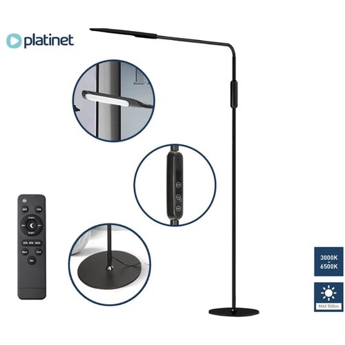 Platinet Lampa podna PFLU19AB 9W crna *** Cene