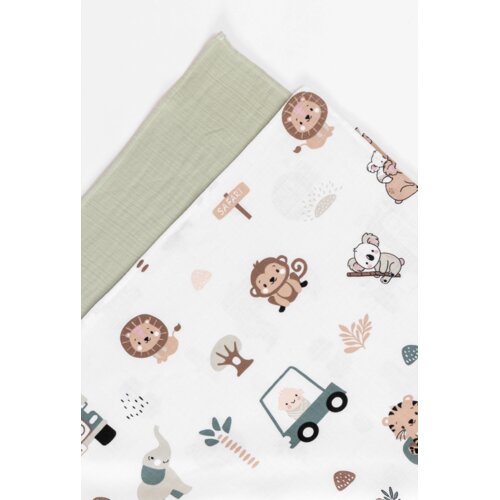  Set pelena 2/1 od muslina 80x80 Safari Slike