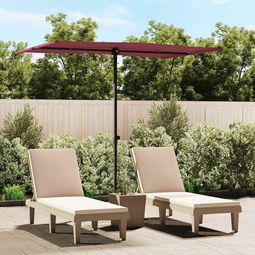  Vrtni suncobran s aluminijskim stupom 2 x 1,5 m bordo Slike