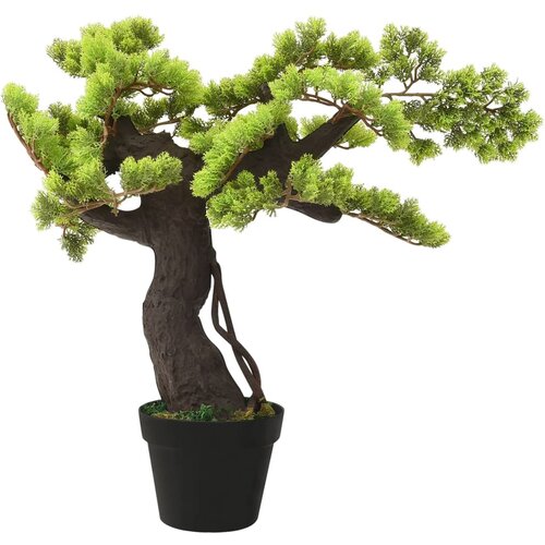 VidaXL umjetni bonsai čempres s posudom 70 cm zeleni Slike