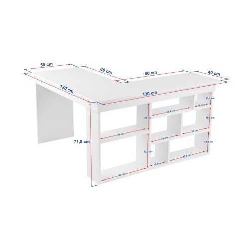 Hanah home Pisalna miza v mat dekorju 120x130 cm Vesper &amp;ndash; Slike