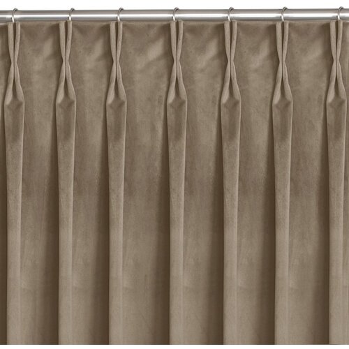  Curtain VILA color beige style classic flex 9.5 cm with double pleat velvet 530x175 HOMEDE Slike