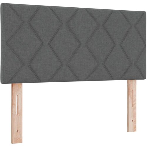  Boxspring krevet s madracem Tamnosiva 90 x 200 cm Tkanina - Tamnosiva 90 x 200 cm Dizajn s rombovima Slike