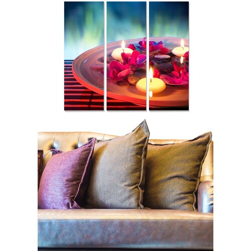 Wallity MDF152881772 multicolor decorative mdf painting (3 pieces) Cene