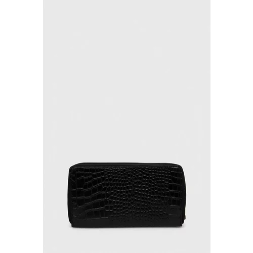 Answear Lab Usnjena denarnica ženski, črna barva