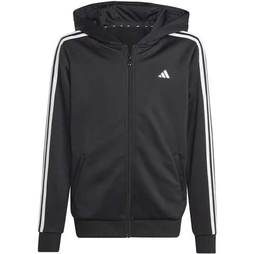 Adidas Otroški pulover U TR-ES 3S črna barva, s kapuco