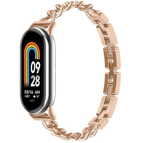 INF Združljiv s Xiaomi Mi Band 8/9/10 - Eleganten kovinski pašček za zapestnico PinkGold, (5000073609) Cene