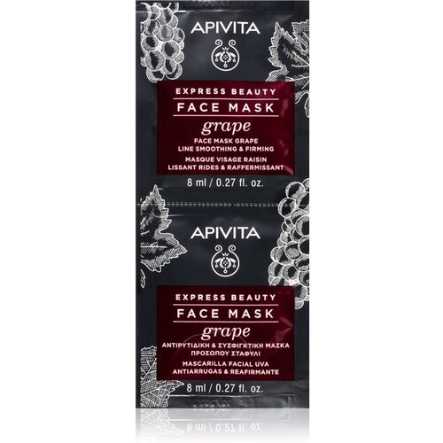 Apivita Express Beauty Grape maska protiv bora za učvr&amp;scaron;ćivanje lica 2 x 8 ml Slike