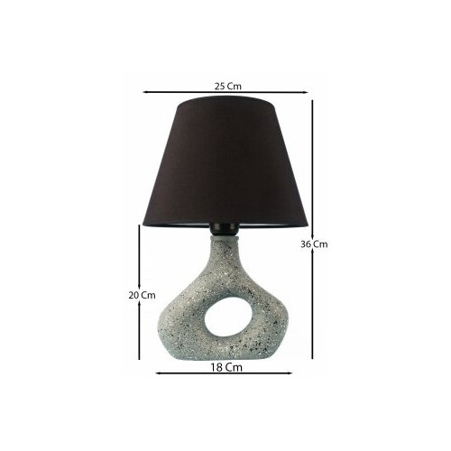 Opviq Stona lampa BK012, O25.15 cm, IP20, Crno-siva Slike