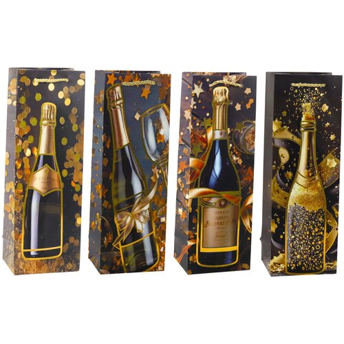  Wine Gift Bag Paper Bottle Champagne 35 x 12 x 9 cm Slike