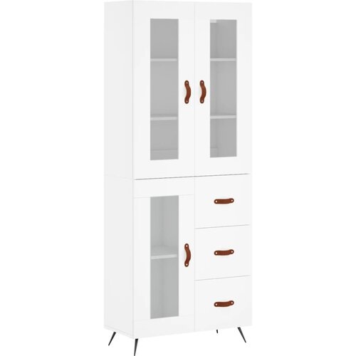 Maison Chic Visoka omara - Komoda - Predalnik bela 69,5x34x180 cm inženirski les, (21720122) Cene
