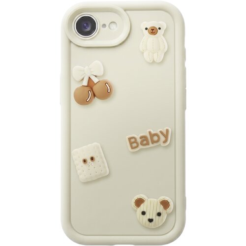 AVIZAR Ovitek za iPhone 17e s 3D Kawaii Medvedki in Dvignjenim Robom, Bež, (5000275035) Cene