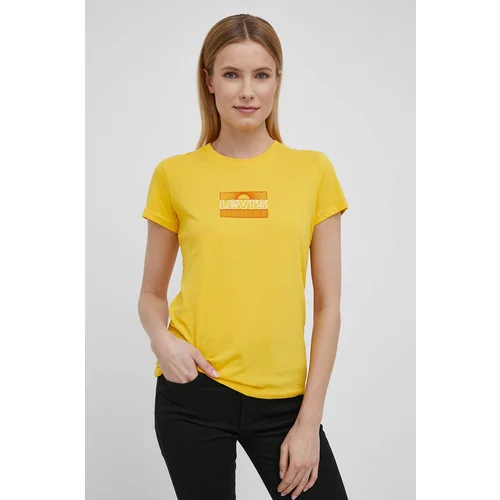 Levi's Pamučna majica boja: žuta