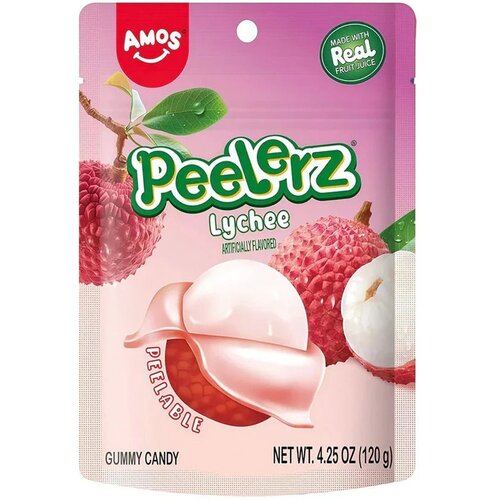 Amos Gumene bombone Peelerz gummy lychee 65g Slike