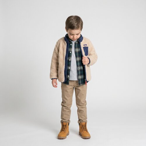 Patagonia Flis BABY RETRO-X JACKET Bež Slike