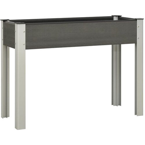 Furnova Visoka greda 100x40x75 cm WPC siva, (21920670) Cene