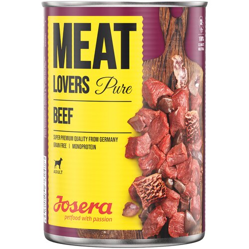  Varčno pakiranje Josera Meatlovers Pure 12 x 400 g - Govedina Cijene