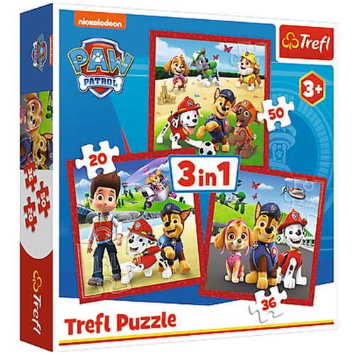 Trefl puzzle Paw Patrol, 3u1 (20,36,50) Cijene