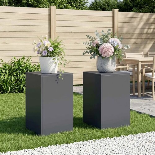  Stalak za biljke 2 pcs Antracit 40 x 40 x 60 cm Pocinčani čelik - Antracit 2x (40 x 40 x 60 cm) Cijene