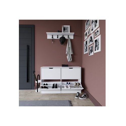 Hanah home Stalak za cipele Duru 1600-50, 120,5x79,2x30 cm, Bijela Slike