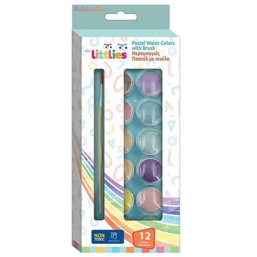 Luna the littlies: akvarel 12 komada u pastelnim bojama s kistom Cijene