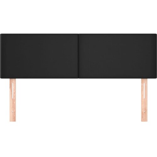  Uzglavlja crna 144x5x78/88 cm od umjetne kože Slike