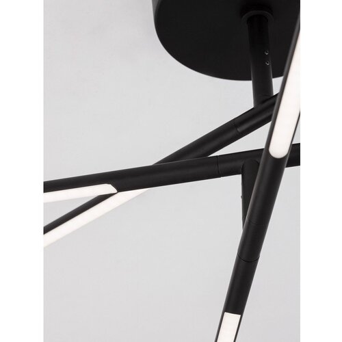 Nova Luce Črna kovinska LED zatemnitvena stropna svetilka s senčilom iz akrilnega stekla 77x84 cm Raccio &amp;ndash; Slike