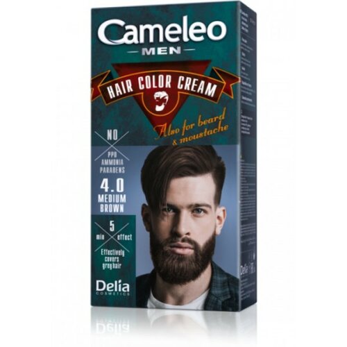 Delia krema za bojenje kose, brade i brkova cameleo men smeđa 4.0 Slike