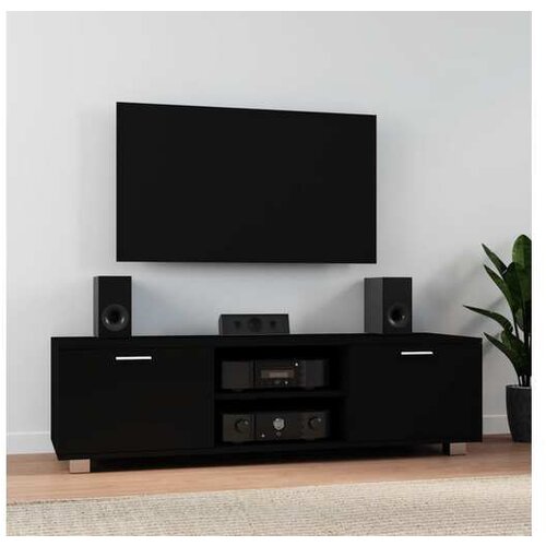 VidaXL TV omarica crna 140x40,5x35 cm inzenirski les Slike
