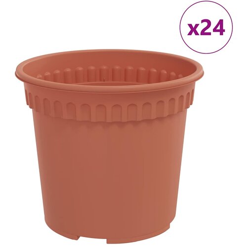  Okrugla saksija za cveće 24 pcs Crvena cigla &amp;Oslash; 15 x 12 cm Slike