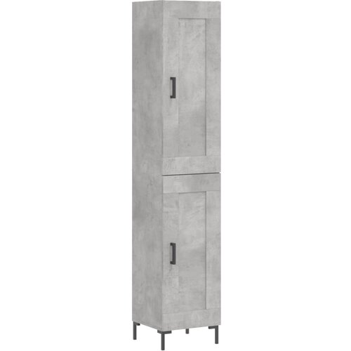 Maison Chic Visoka omara - Komoda - Predalnik betonsko siva 34,5x34x180 cm inženirski les, (21720532) Cene
