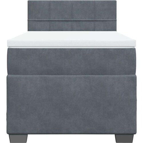 VidaXL box spring krevet s madracem tamnosivi 100x200 cm bar&amp;scaron;unasti Slike