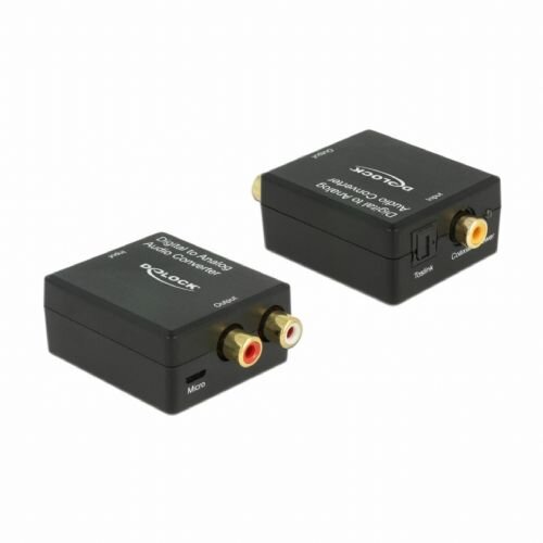 Delock pretvornik avdio spdif/digitalni koax -avdio analog 2xRCA ž hd stereo Slike