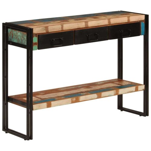  Konzolni stol 110 x 30 x 76 cm od masivnog obnovljenog drva Slike