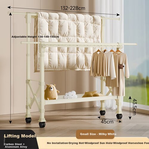  Cenggao Stalak za odeću, 228 cm, Beli Slike