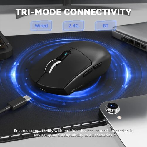 Attack Shark bežični gaming mi&amp;scaron; G3Pro PAW3311/25000 dpi/omron switches/black + charging dock Slike