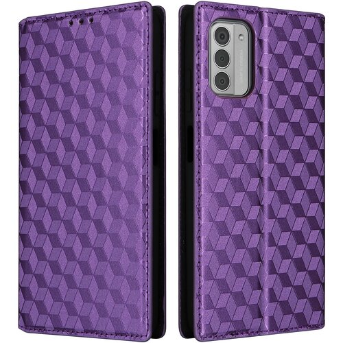 INORCO Ohi&amp;scaron;je za telefon Nokia G310 PU usnjena torbica z vtisnjenim rombom, stojalo, preklopni ovitek za telefon, (22032998) Slike
