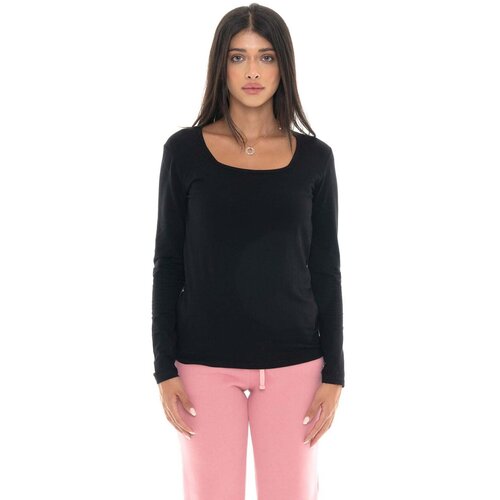 Leone 1947 Majice z dolgimi rokavi Woman T-Shirt Long Sleeves All You Need Črna Cene