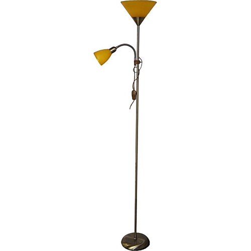  Stojeća lampa WENDY 1xE27/100W/230V + 1xE14/40W mesing/narandžasta Cene