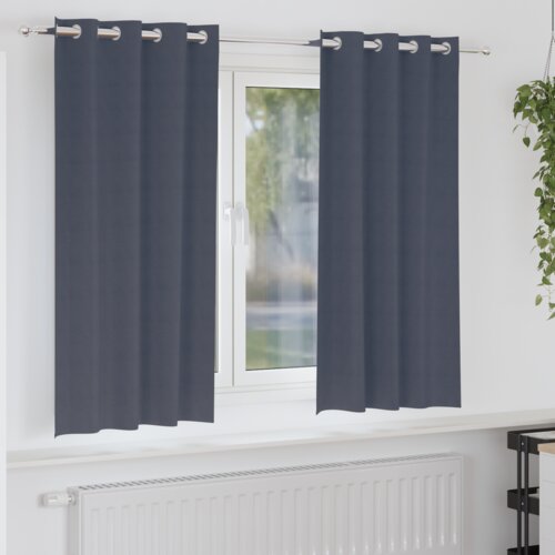 VidaXL Zavjese sa zavjesama 2 pcs Antracit 175 x 140 cm Poliester Slike