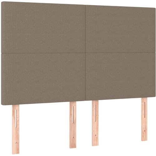  Uzglavlje boje taupe 144x5x118/128 cm tkanina Slike