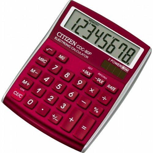 Stoni kalkulator Citizen CDC-80 (8 cifara crvena) Slike