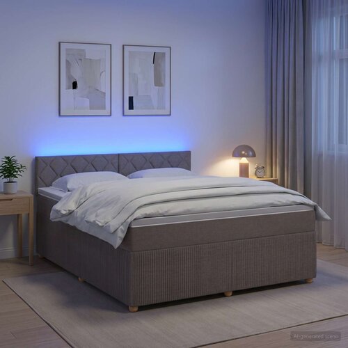  Boxspring krevet s madracem Sivosmeđa 180 x 200 cm Tkanina Cijene