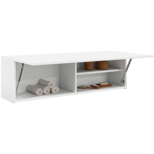 VidaXL Kupaonski zidni ormarić bijeli 100x25x30 cm izrađeno drvo Slike