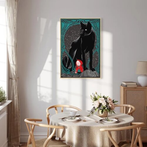  Slika - Red Riding Hood (1 Part) Vertical 80x120 U prirodnom drvenom okviru Slike