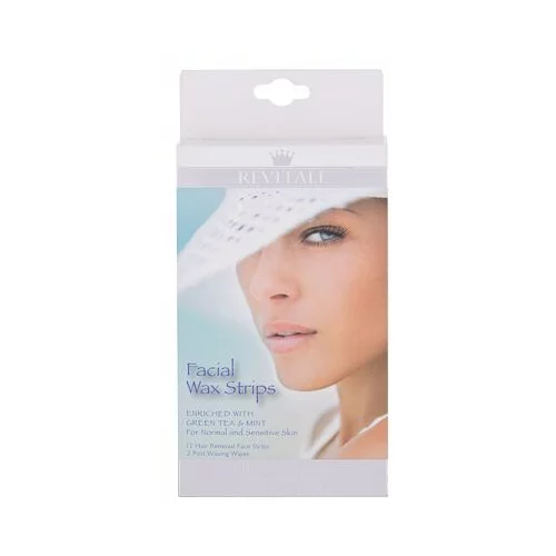 Revitale Wax Strips Facial trake za depilaciju za lice za normalnu i osjetljivu kožu 12 kom za žene