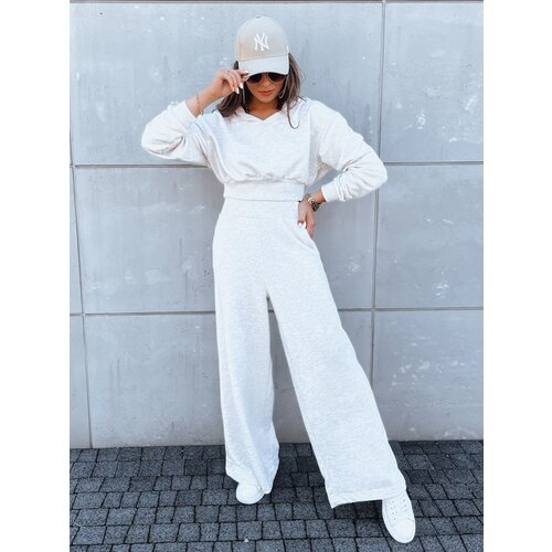 DStreet Komplet damski spodnie wide leg i bluza MINALIA beżowy Cene