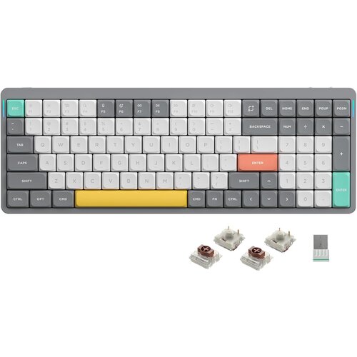 Nuphy Air96 V2 Brezžična Mehanska Tipkovnica / Slim Lunar Gray Brown Switch, (22126183) Cene