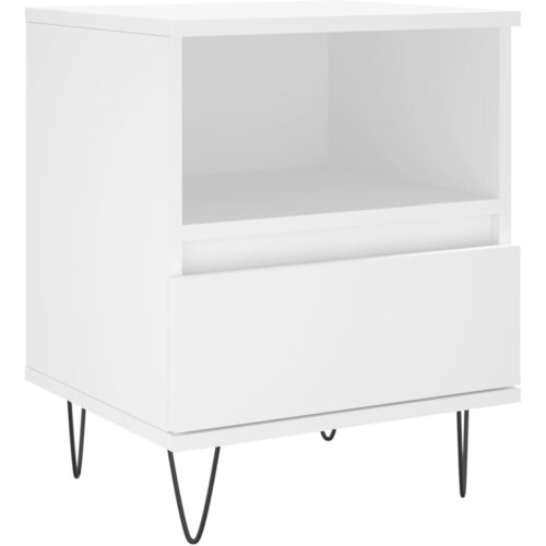 Maison Chic Nočna omarica - Nočna miza bela 40x35x50 cm inženirski les, (21690283) Cene